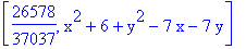 [26578/37037, x^2+6+y^2-7*x-7*y]